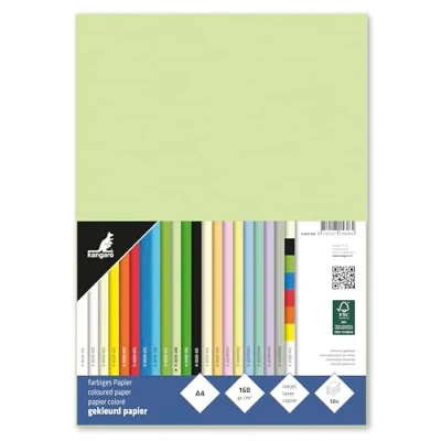 Abbildung von Kangaro Tonpapier Helles Grun DIN A4 160g/m² FSC mix 50 pack Briefpapier Bastelpapier DIY
