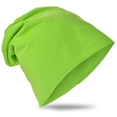 Abbildung von Miobo Kinder Slouch Beanie Mütze,Baumwolle,Unifarbe Grün L