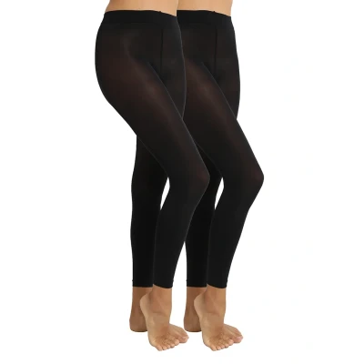 Abbildung von camano Everyday 2 PACK Leggings Strümpfe, Damen, Größe: 42/44, Black
