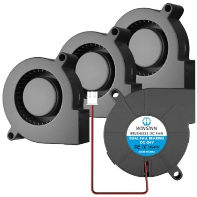 Abbildung von WINSINN 5015 Lüfter 24 V, 3D Drucker Volt Gebläseturbine Turbo Doppelkugellager, bürstenlose Kühlung 50 mm x 15 2PIN (4er Pack)