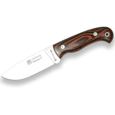Abbildung von Joker &quot;Montés II CR58 Jagdmesser mit Stamina Holzgriff, 11 cm Klinge, Gürtelmesser brauner Lederscheide, Werkzeug zum Angeln, Jagen, Camping und Wandern