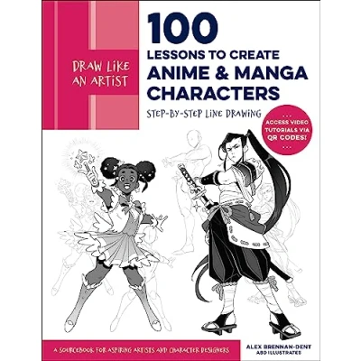 Abbildung von Draw Like an Artist: 100 Lessons to Create Anime and Manga Characters: Step by Line Drawing A Sourcebook for Aspiring Artists Character Designers Access video tutorials via QR codes! (8)
