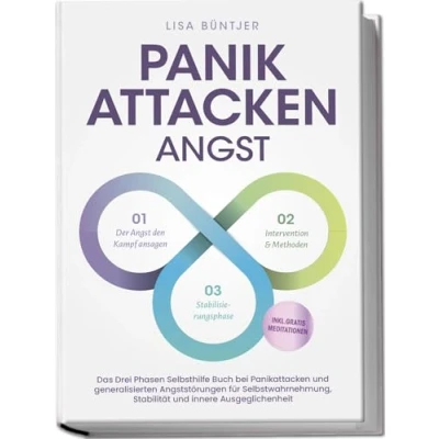 Abbildung von Panikattacken Angst: Das Drei Phasen Selbsthilfe Buch bei und generalisierten Angststörungen für mehr Skalierung, Selbstwahrnehmung Stabilität inkl. Meditationsaudio Rezepten