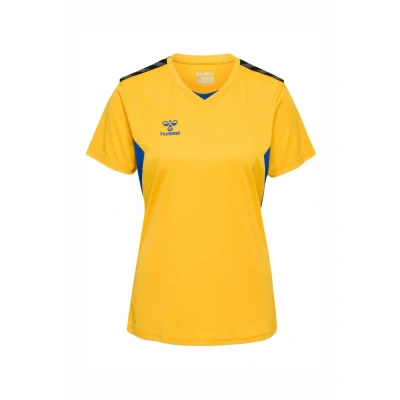 Abbildung von Hummel Authentic Sport Tshirt, Damen, Größe: 44, Sports yellow true blue