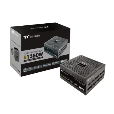 Abbildung von Thermaltake Toughpower GF3 1350W PC ATX 3.0 Netzteil PCIe Gen 5.0 80 Plus Gold voll modular leiser 140 Lüfter EU Zertifiziert
