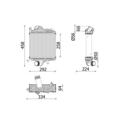 Abbildung von MAHLE ORIGINAL CI 672 000P Ladeluftkühler