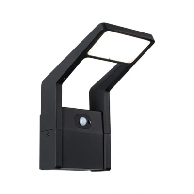 Abbildung von Paulmann LED Außen Wandleuchte »Juntea IP44 140x217mm 3000K 11W 900lm 230V Anthrazit Aluminium«, 1 flammig, Bewegungsmelder