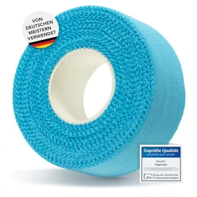 Abbildung von Mantle Fingertape 2,5cm x 10m 1 Rolle blau Klettern Bouldern Kampfsport Volleyball Handball Basketball Kraftsport Sporttape