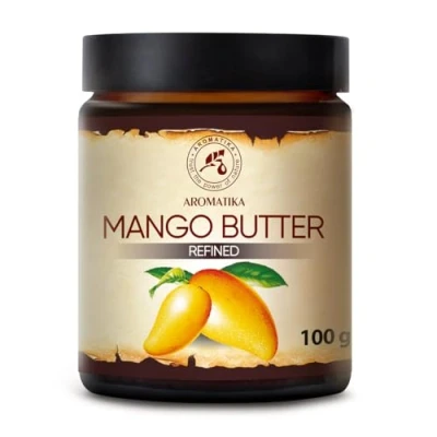 Abbildung von Mangobutter 100g Mangifera Indica aus Indonesia Mango Körperbutter Emollient Mangokernöl Butter Basisöl für Sehr Trockene Haut Haarkur Hautpflege Nägelpflege Handpflege