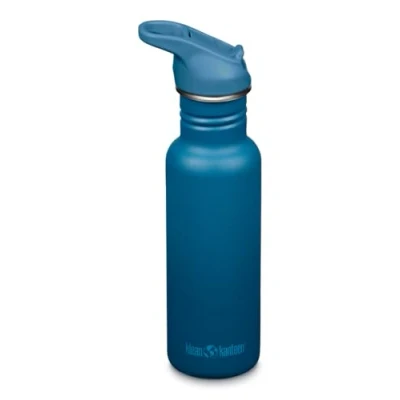 Abbildung von Klean Kanteen Fahrrad Trinkflaschen Classic Narrow (Flip Sport) mit Trinkverschluss aus Edelstahl in der Farbe Blau einem Volumen von 532 ml, 1011188