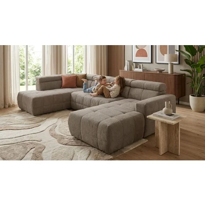 Abbildung von OTTO home Wohnlandschaft "Ballerup 359 x 228 cm, auch mit verstellbarer Sitztiefe" Kopfteile &amp; Sitztiefe verstellbar, Pet Friendly Bezug, U-Form