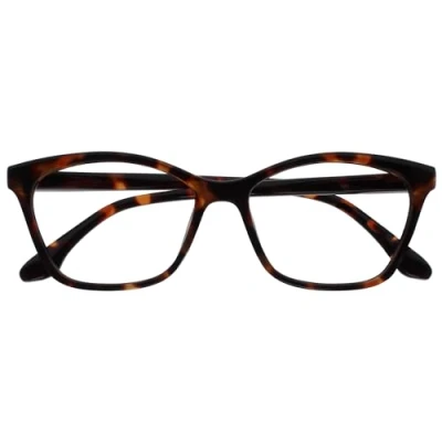 Abbildung von OPULIZE KAT Lesebrille Cat Eye Katzenaugen Fassung Glänzend Brauner Schildpatt Herren &amp; Damen Federscharniere R59 2 +2.50