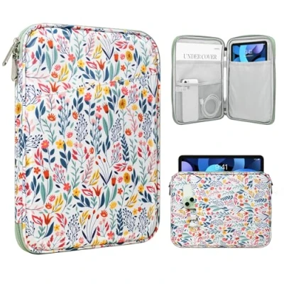 Abbildung von TiMOVO 9 11&quot; Tablet Hülle für iPad 10. Gen. 10.9“, 9/8/7. 10.2&quot;, Air 11/Air 5/4. 10.9&quot;, Galaxy Tab A9+/A9 Plus 11“, Schutztasche mit Tasche, Blume
