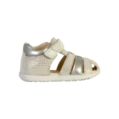 Abbildung von Geox Jungen Mädchen B MACCHIA Gir Sandal, Off White/LT Silver, 25 EU