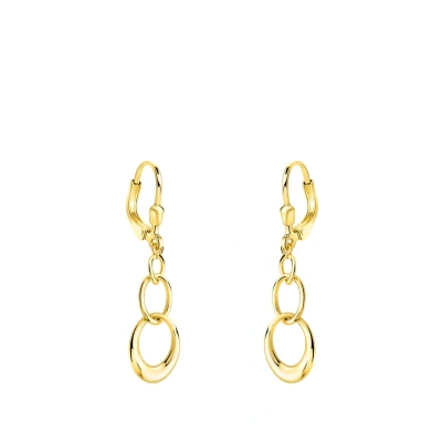 Abbildung von SOFIA MILANI Damen Ohrringe 925 Silber vergoldet/golden Oval Ohrhänger E2553