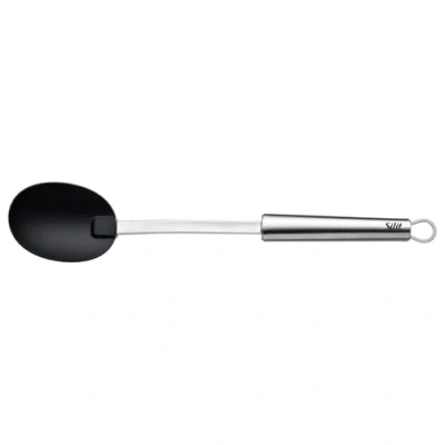 Abbildung von Silit Classic Line Servierlöffel Kunststoff 33 cm, Edelstahl poliert, Kunststoffkelle, ideal für beschichtete Töpfe, spülmaschinengeeignet