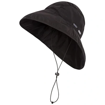 Abbildung von DLX Ando, Black, S/M, Wasserdichter Hut mit großer Krempe für Erwachsene / Unisex Damen und Herren, Schwarz