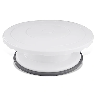 Abbildung von Hochwertige Drehbare Tortenplatte für Makellose Verzierung Präzise und Leichte Drehbewegung Kunststoff mit Anti Rutsch Silikonboden Ø27,5 x 9 cm