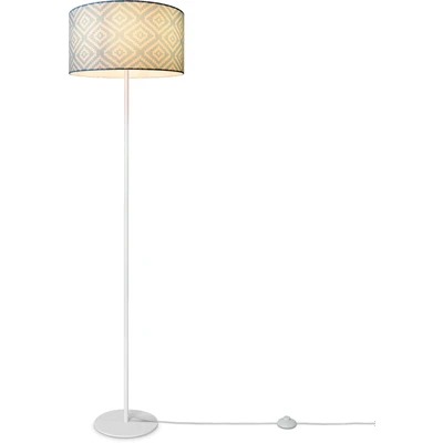 Abbildung von Paco Home Stehlampe »Luca Stella«, Leuchtmittel E27 ohne Leuchtmittel, Standleuchte Stoff Lampenschirm Retro Vintage Textilschirm