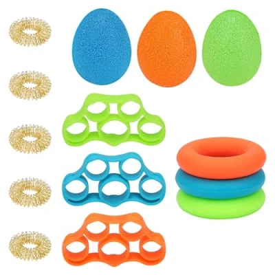 Abbildung von Belle Vous 14 teiliger Hand Grip Trainer Fingertrainer Für die Stärkung der und Muskelaufbau Rehabilitation Unterarm Trainingsgerät
