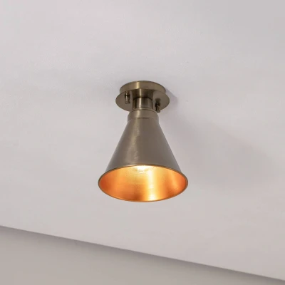Abbildung von Hängeleuchte mit 3 Lampen im Retro Stil Aroda L72cm Metall Antikgold Menzzo