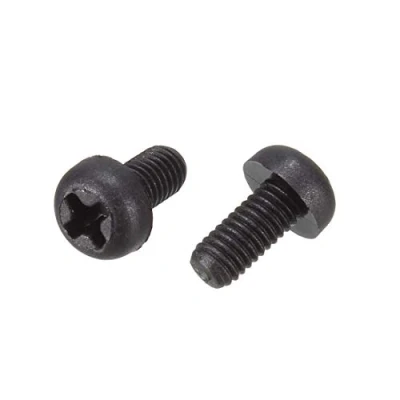 Abbildung von sourcing map 100stk M3x6mm Kreuzschlitzschraube Nylon Maschine Schraube Befestigung Schwarz de