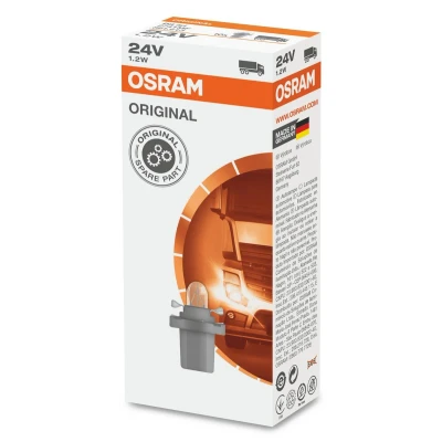 Abbildung von Osram ORIGINAL Sockel Sonderlampe B8.5d, 2741MF, 24V, 10er Faltschachtel, Grau