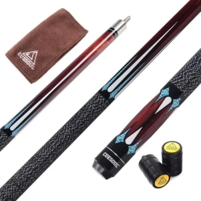 Abbildung von CUESOUL 58 Zoll 19 1/2 Oz Jointed Maple Billard Queue (CSTB005)