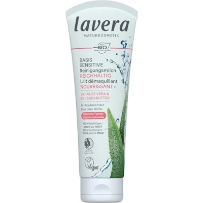 Abbildung von LAVERA Basis Sensitiv Milch Reinigungsmittel für pflanzliche Zutaten, Bio, 100% natürlich