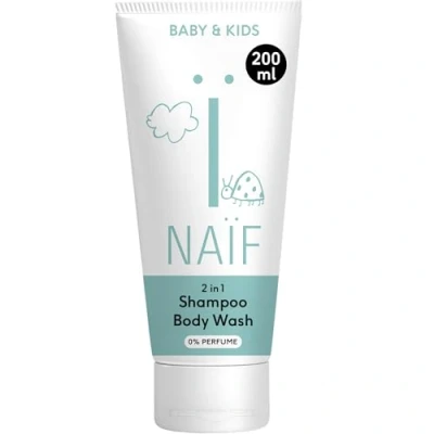 Abbildung von Naïf 2 in 1 Shampoo &amp; Duschgel 0% Parfüm Ohne SLES, Mikroplastik oder Silikone 200ML
