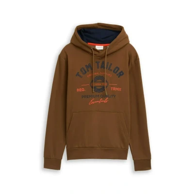 Abbildung von TOM Tailor WITH Print Sweatshirt, Herren, Größe: Medium, Dark palm