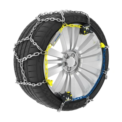 Abbildung von Michelin Extrem Grip Auto 240 008464 Schneeketten mit Montageanleitung, Aufbewahrungstasche, Schutzhandschuhen Beutel