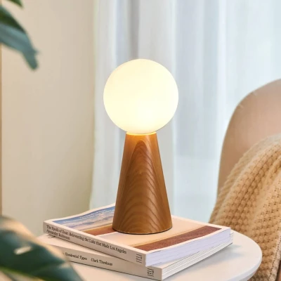 Abbildung von Pauleen Tischleuchte »Woody Soul Glas/Eschenholz 230V max. 3,5W Weiß/Holz natur«, 1 flammig, Leuchtmittel G9 ohne Leuchtmittel,