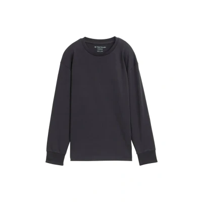 Abbildung von TOM Tailor Langarmshirt, Herren, Größe: 152, Coal grey