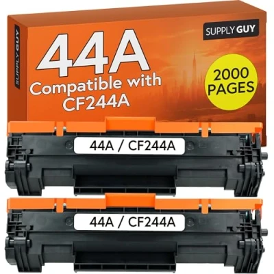 Abbildung von Supply Guy Toner kompatibel mit CF244A HP 44A für Laserjet Pro M15a M15w MFP M28a M28w Schwarz Multipack (2X Tonerkartuschen Chip)