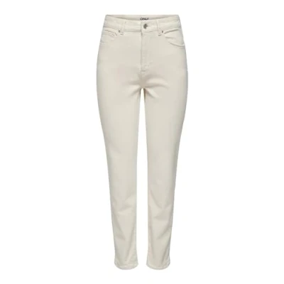 Abbildung von ONLY Emily Stretch HW Ankle Jeans Slim Fit, Damen, Größe: 25x32, Ecru