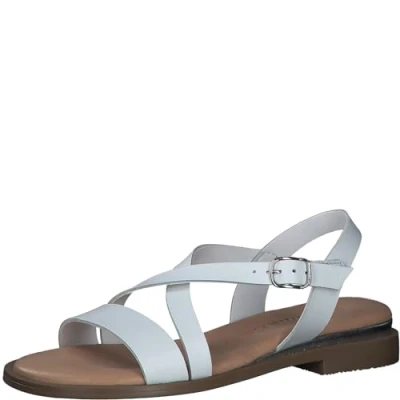 Abbildung von Tamaris Damen Sandalen Leder Blockabsatz Sommer; WHITE/weiß; 37 EU