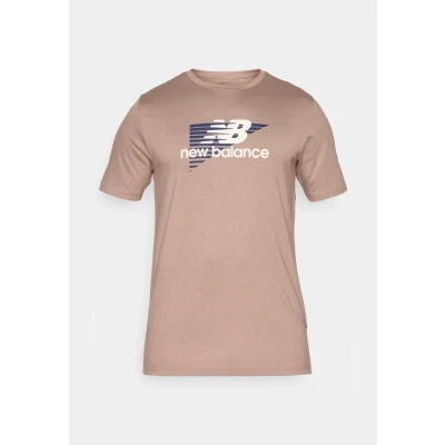 Abbildung von New Balance Heathertech Graphic Sport Tshirt, Herren, Größe: XXL, Brown