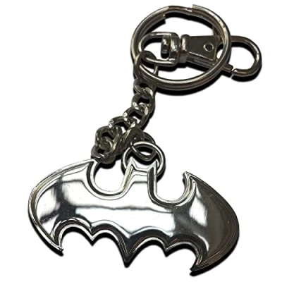 Abbildung von The Noble Collection Batman Shaped Logo Keychain Stainless Steel