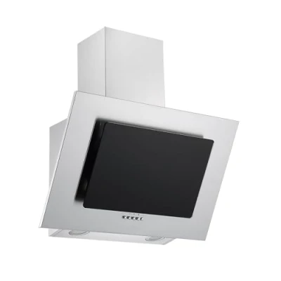 Abbildung von Respekta Dunstabzugshaube kopffrei/Dunstabzugshaube schräg 60 cm/Edelstahlgehäuse mit Glasschirm in Schwarz/Abluft und Umluftfunktion / CH2060SBM B 58 63 dB