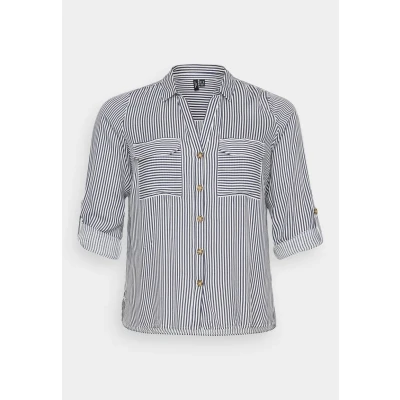 Abbildung von Vero Moda Curve Vmbumpy Shirt NEW Tunika, Damen, Größe: 44, Snow white/india ink