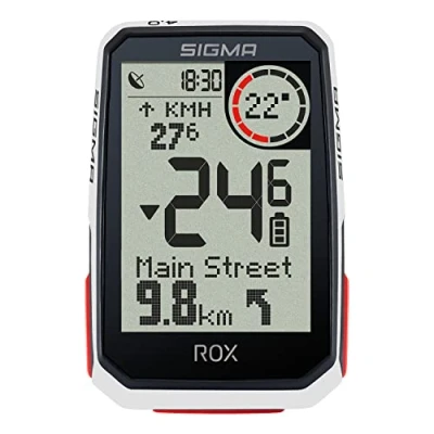 Abbildung von SIGMA Sport ROX 4.0 White Fahrradcomputer kabellos GPS &amp; Navigation inkl. Halterung Outdoor mit Höhenmessung Farbe: Weiß