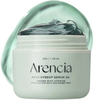 Abbildung von Glow Hyssop Overnight Face Mask Serum Hydrating &amp; Anti Aging for younger looking Korean Glass Skin, 30% Vitamin A, C, E, 10% Niacinamide, Peptid