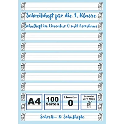 Abbildung von Schreibheft 1. Klasse Schulheft in Lineatur 0: 0 mit Lernhaus 100 Seiten A4