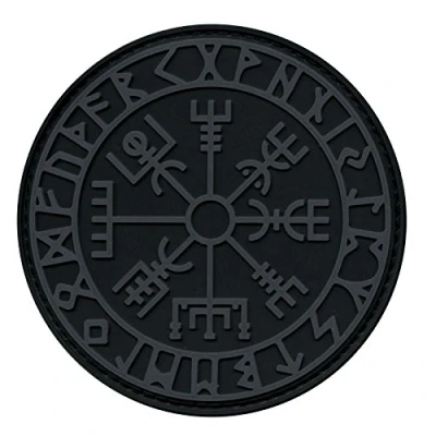 Abbildung von ACU Subdued Vegvisir Viking Compass Norse Rune Morale Tactical PVC Rubber Fastener Patch