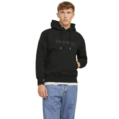 Abbildung von Jack &amp; Jones Jorfrederiksberg Kapuzenpullover, Herren, Größe: Medium, Black