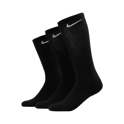 Abbildung von Nike Everyday Cush Crew Sportsocken 3er Pack Schwarz, Größe 46 50