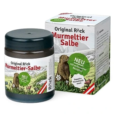 Abbildung von Original Röck Murmeltier Salbe die beliebteste in den Alpen! Mit verbesserter Rezeptur und doppelt so hohem Murmeltieröl Anteil