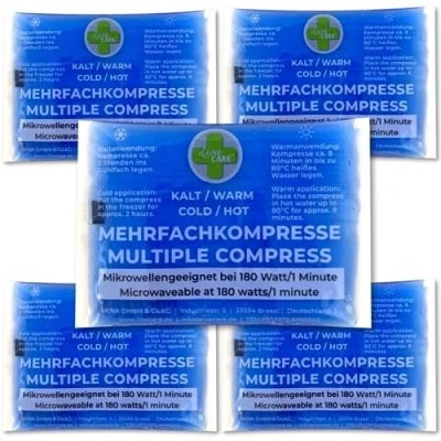 Abbildung von LisaCare Wärm &amp; Kühl Pads 5x kleine Wärme Gelkissen 12x8,5cm Mini Kühlpads Kühlpack Kinder klein zur schnellen Schmerzlinderung bei sämtlichen Verletzungen (Klein)
