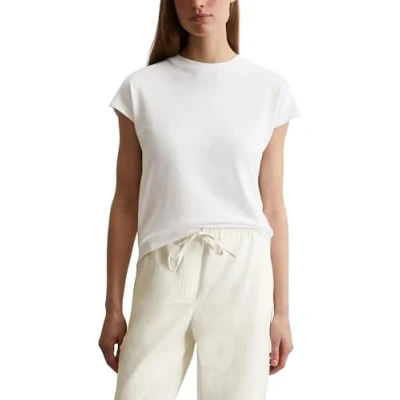 Abbildung von Marc O&#039;Polo Cuton Sleeve Tshirt basic, Damen, Größe: XXL, White